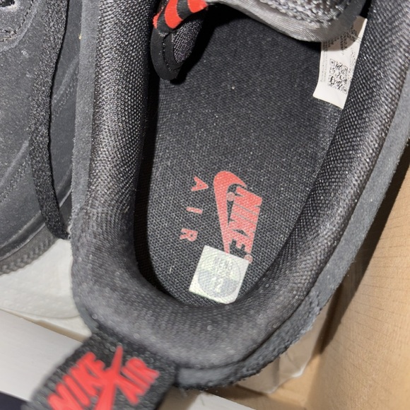 Nike Air Force 1 ‘07 LV8 - ‘Reflective Swoosh - Black Crimson’ worn ONCE - Picture 8 of 10
